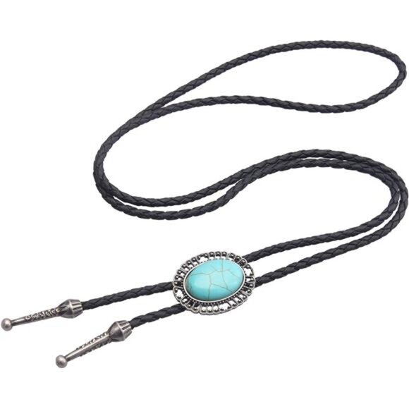 Cowboy Leather Necktie, Necklace Costume Accessories 046 - Picture 3 of 7